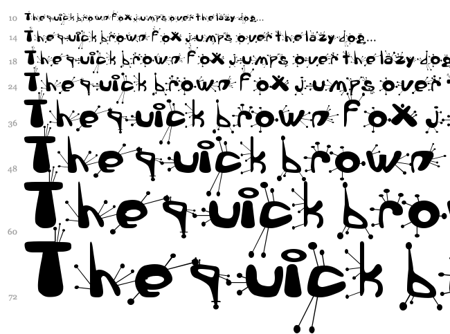 Alien Language font waterfall